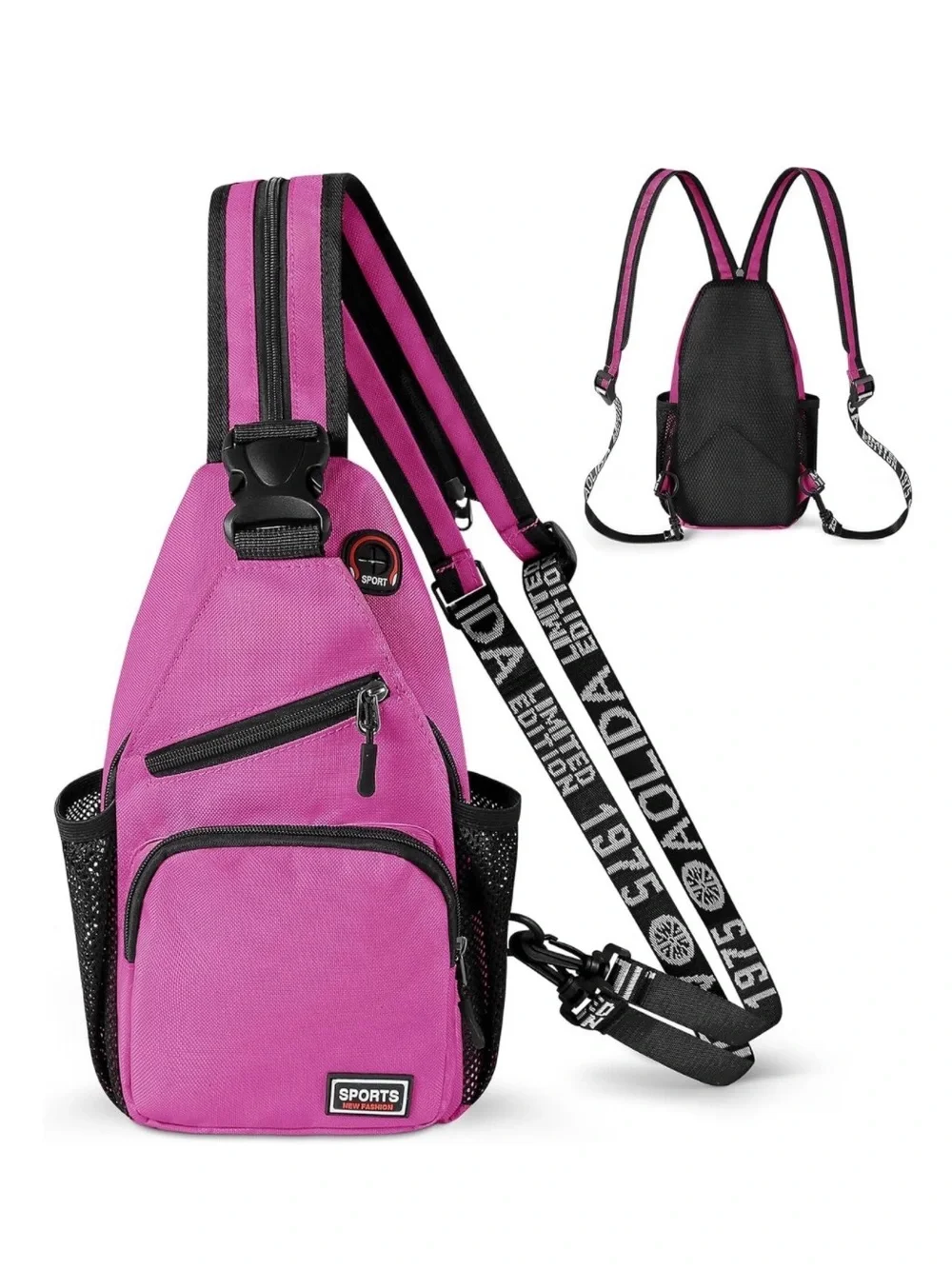 Convertible Purple Sling Bag Crossbody Backpack